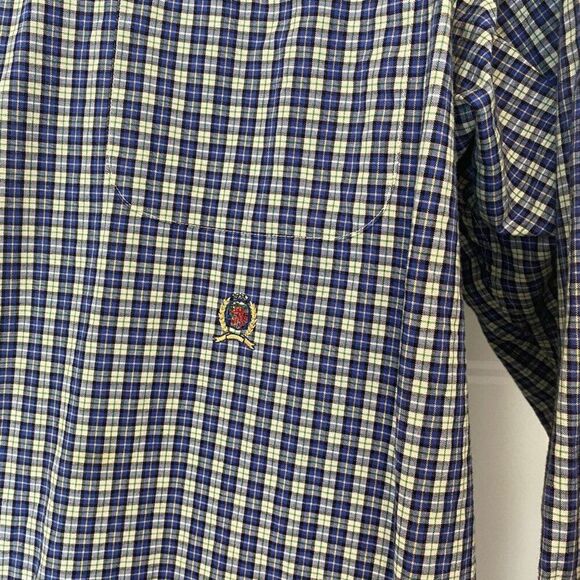 Tommy Hilfiger 100% Cotton Plaid Check Button Long Sleeve Classic Fit Shirt XXL - Picture 3 of 10